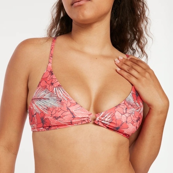 NWT Volcom Sea U Soon V-Neck Floral Bikini Too - Picture 1 of 6